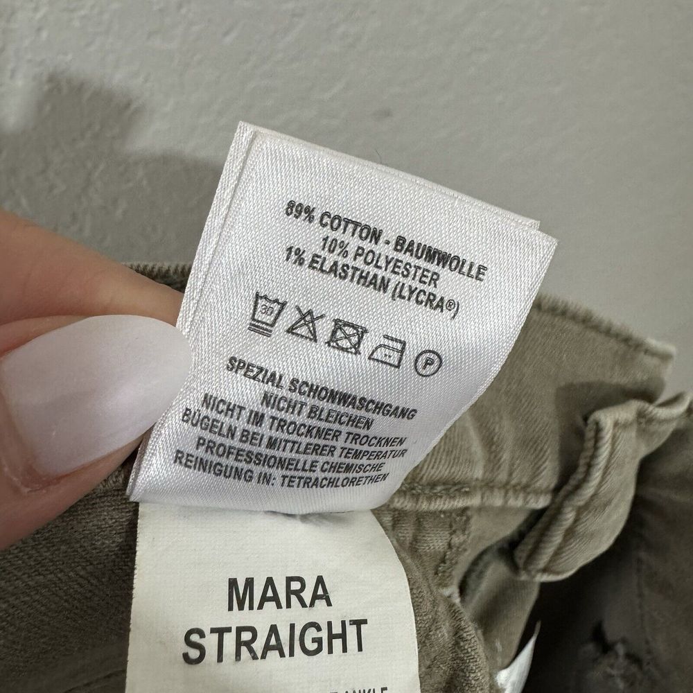 DL1961 MidRise Mara Straight Ankle Fray Coastal Plain Tan Jeans 30 Performance - Picture 5 of 5